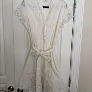 UNTUCKit White Flutter Sleeve Sundress SZ 10